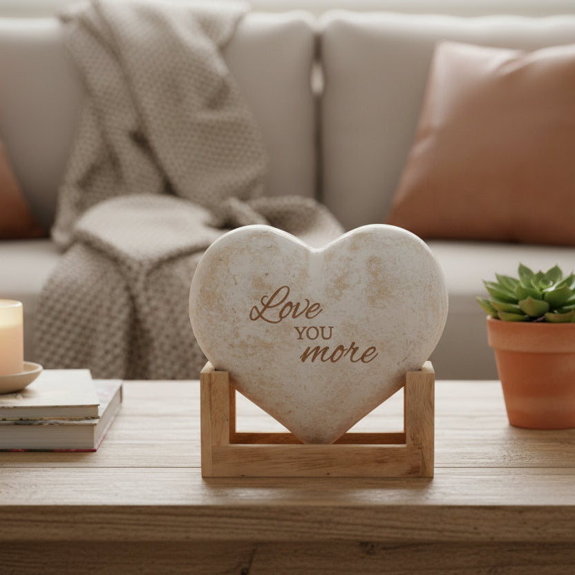 "Love You More" 3D Heart