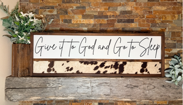 Western Slumber: Give it to God Rustic Christian Wall Decor