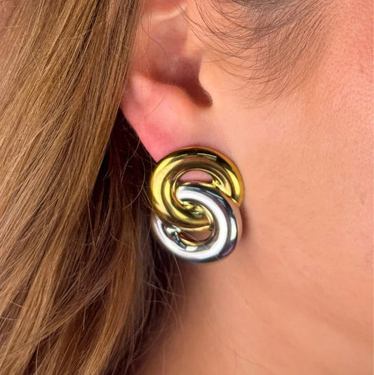 Mixed Link Earrings