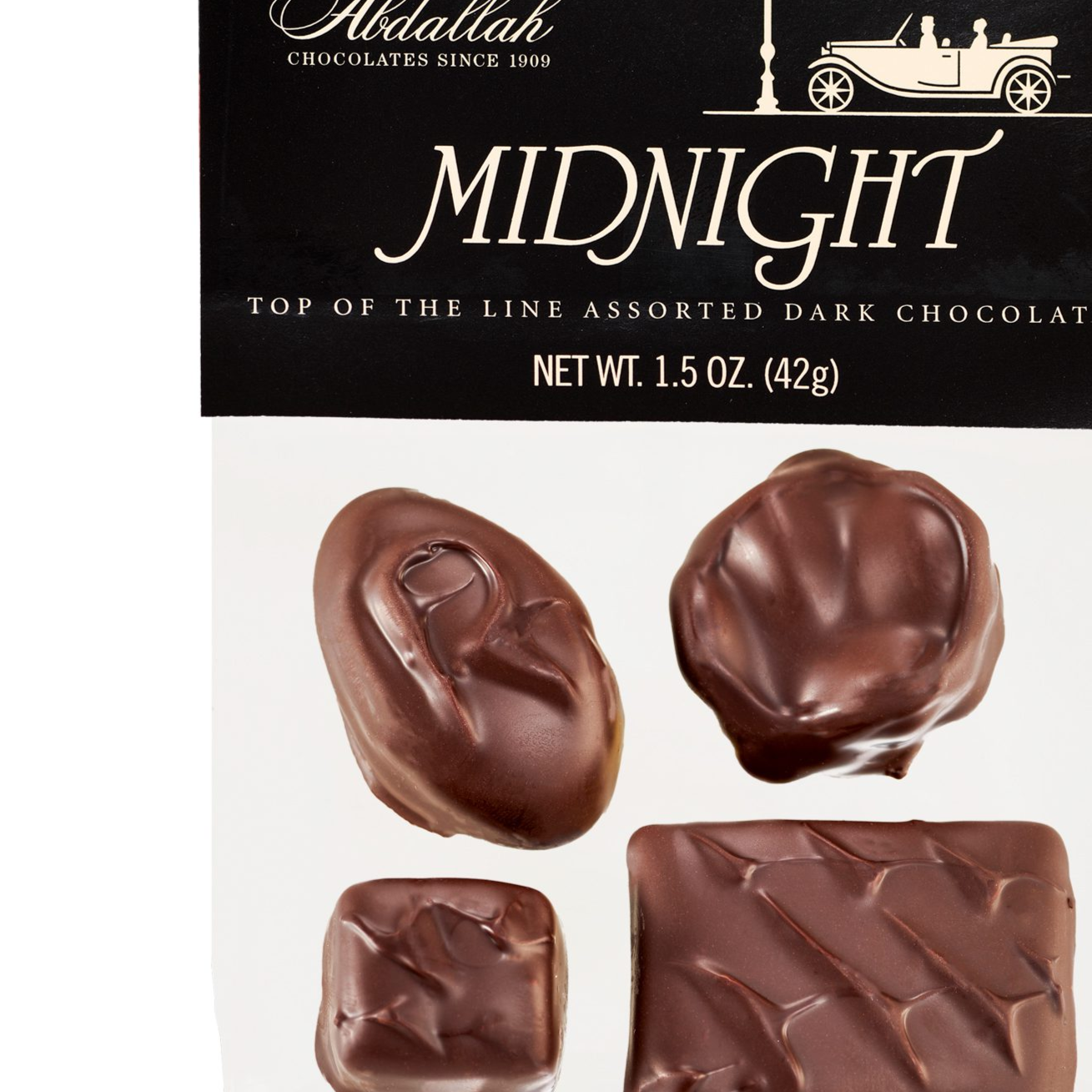 Midnight Top Assorted Dark Chocolates – Milk Chocolate 1.5oz 4 Piece Pack