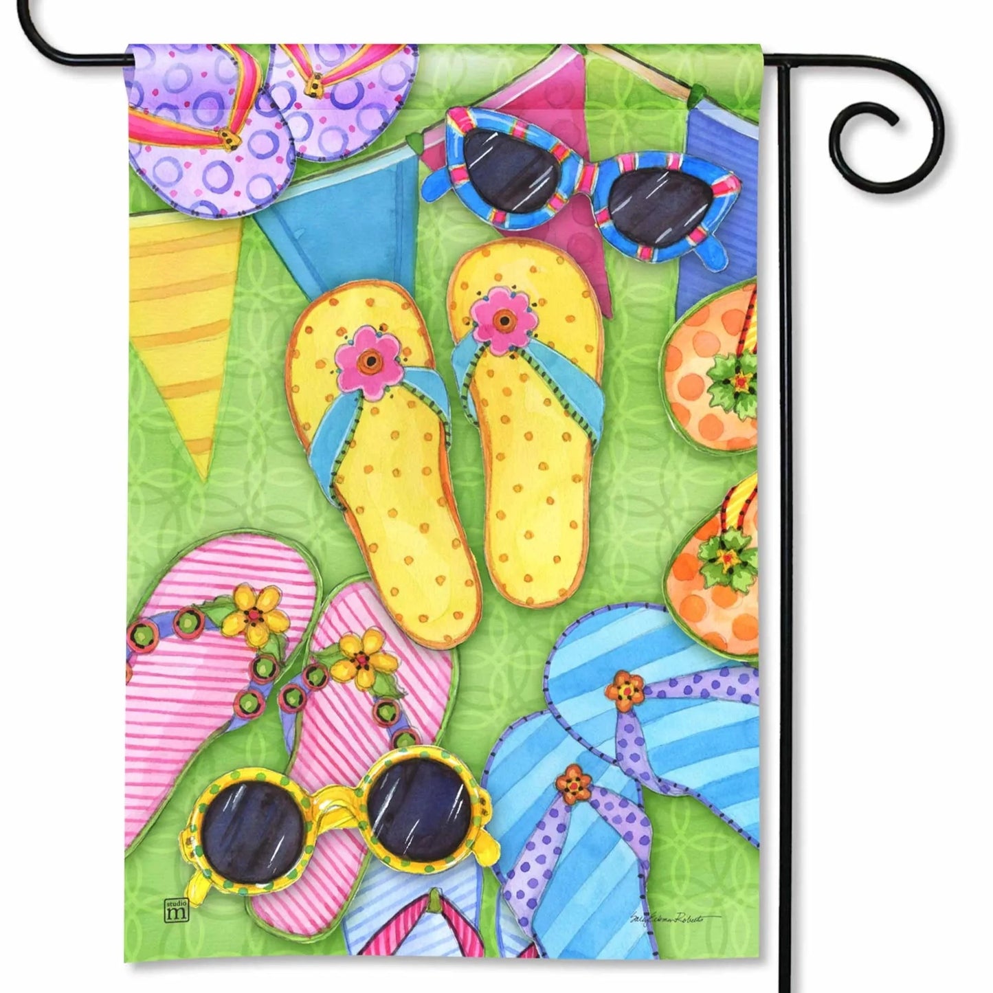 Shades and Flip Flips Garden Flag