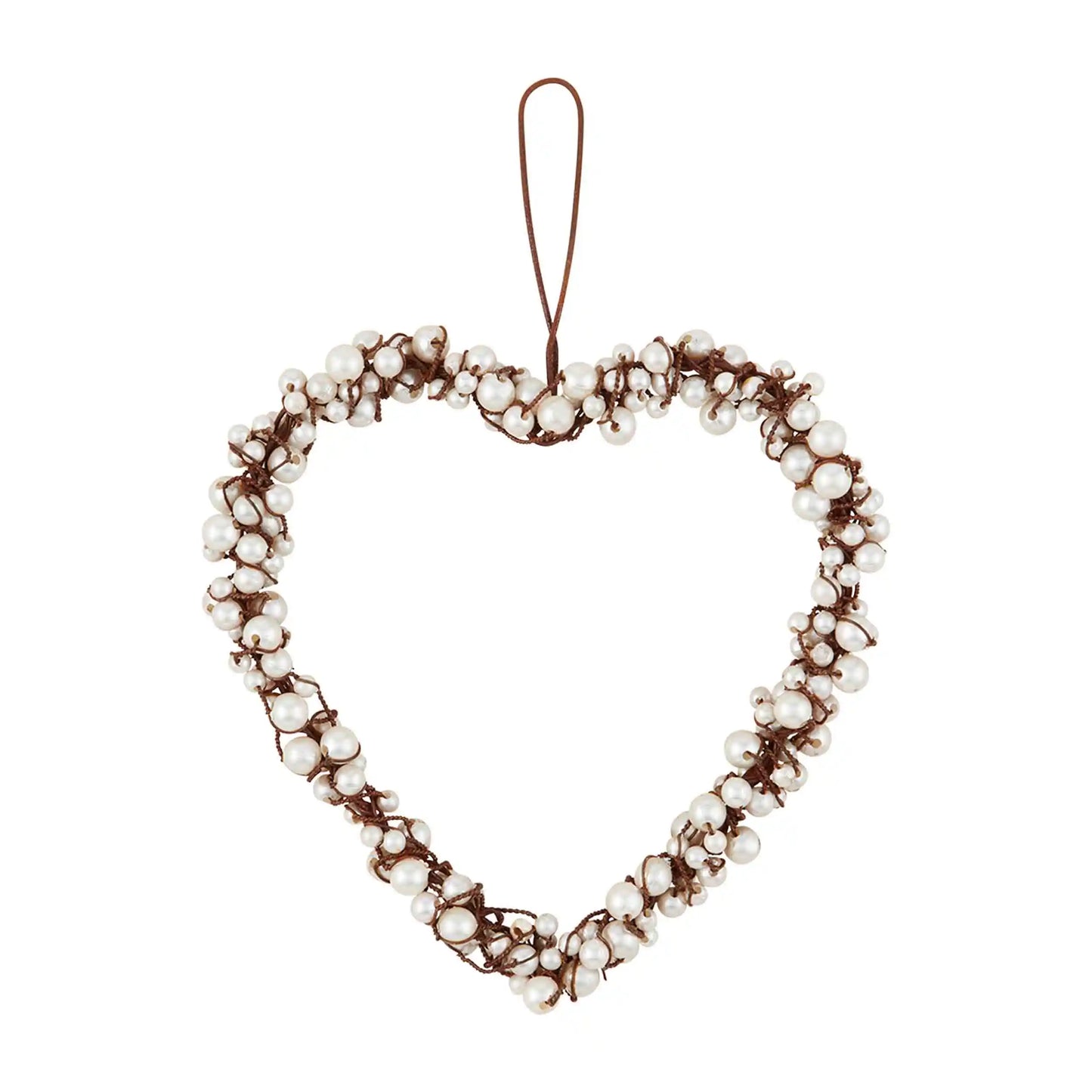 Pearl Wire Beaded Hearts  (Various Sizes)
