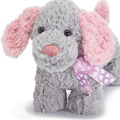 Long Gray & Pink Puppy With I Woof You! Message
