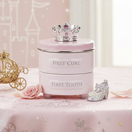 Pink First Tooth & Curl Keepsake Box - 2.5x3.75in