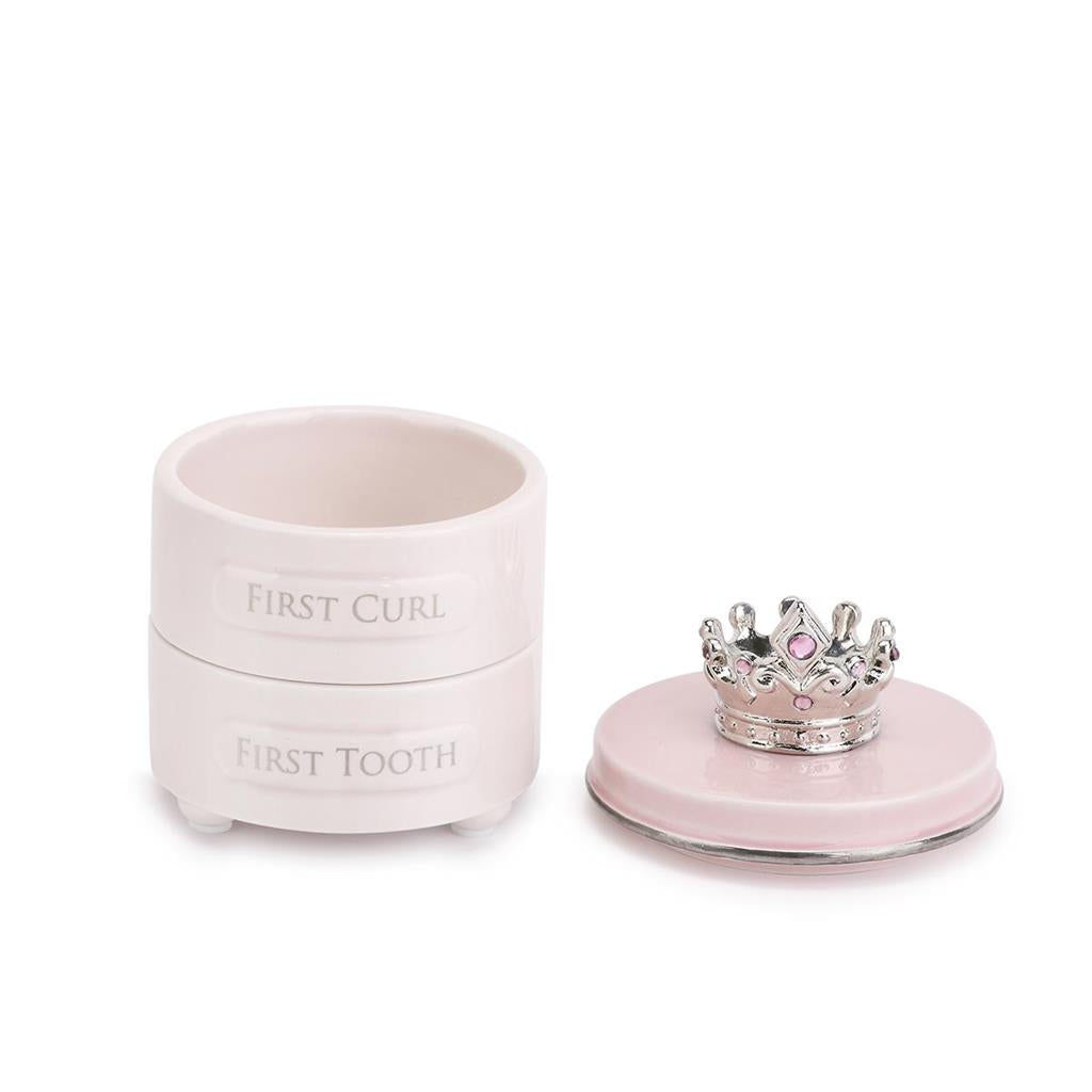 Pink First Tooth & Curl Keepsake Box - 2.5x3.75in