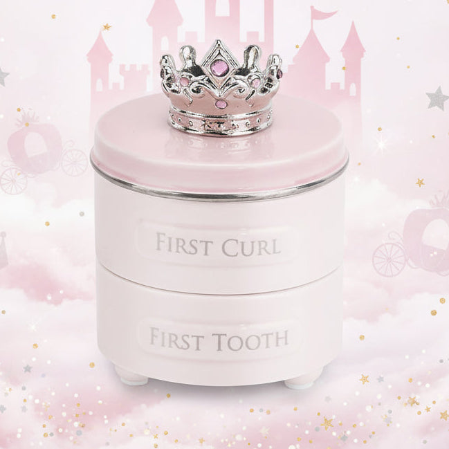 Pink First Tooth & Curl Keepsake Box - 2.5x3.75in