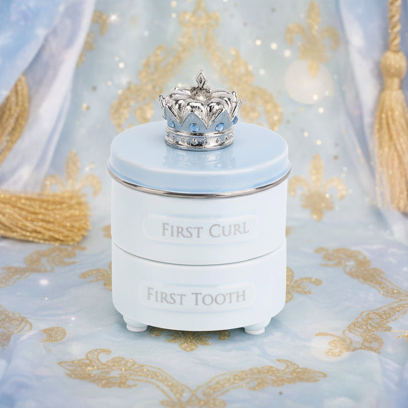 Blue First Tooth & Curl Keepsake Box - 2.5x3.75in