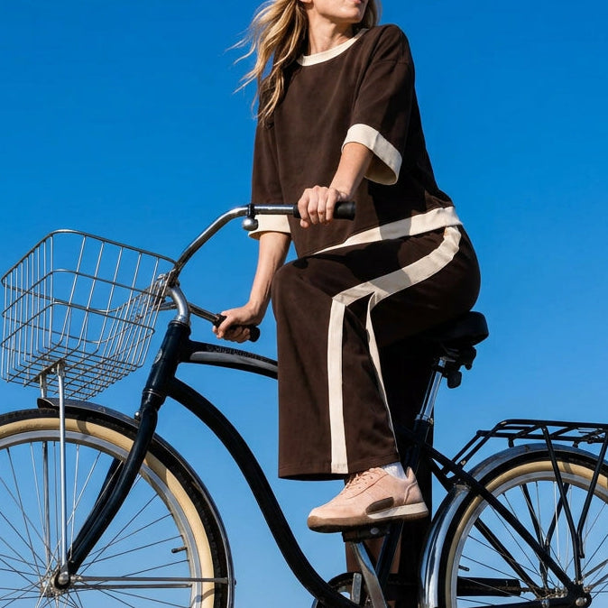 Color Block Raglan Top and Pant Set