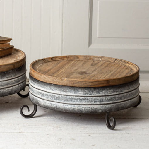 Small Riser Meta Small Wood and Metal Riser – The Boutique at Wells Florist