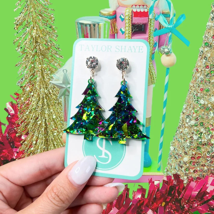 Bright Night Christmas Trees - Green Unicorn