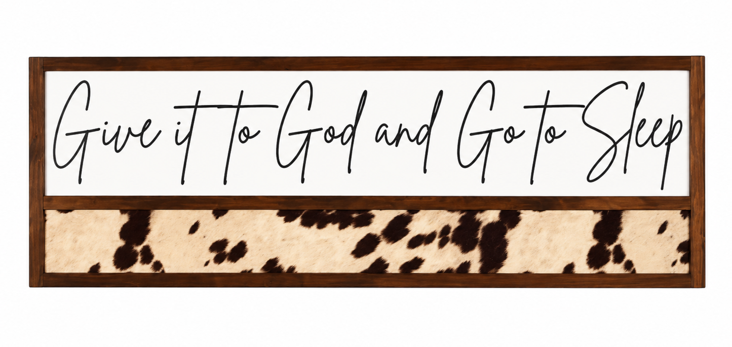 Western Slumber: Give it to God Rustic Christian Wall Decor