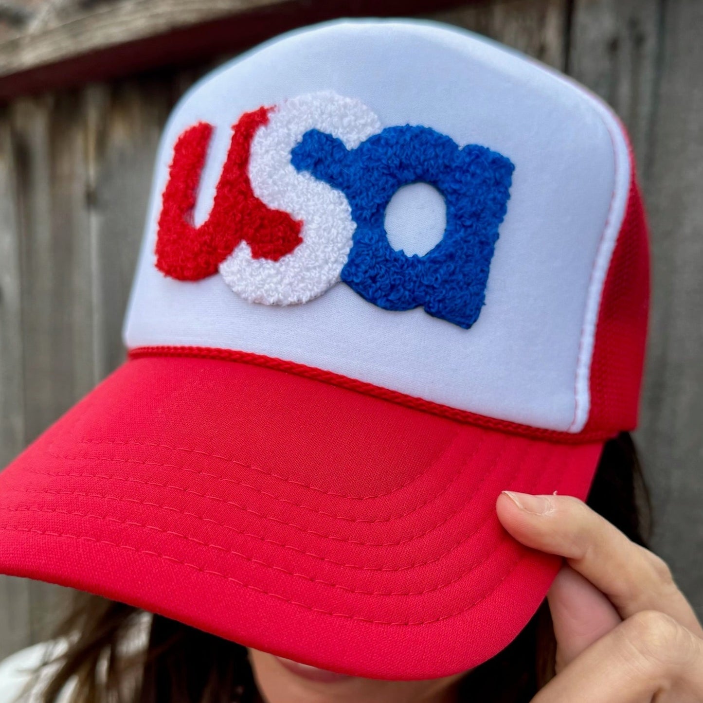 USA Chenille Foam Trucker Cap