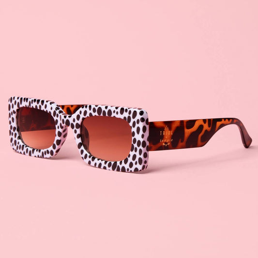 Spot Me If You Can Mixed Print Sunglasses