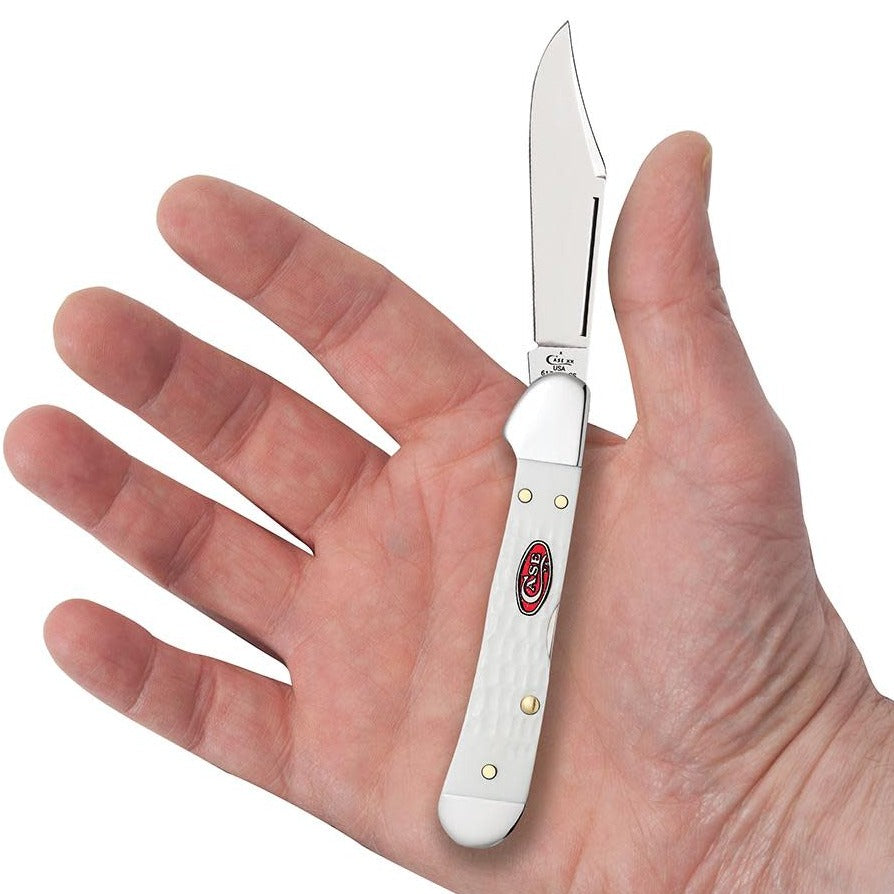 SparXX™ Standard Jig White Synthetic Mini CopperLock® Pocket Knife