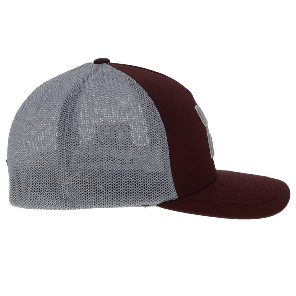 TEXAS A & M Flexfit Hat Maroon & Grey with Hooey Logo