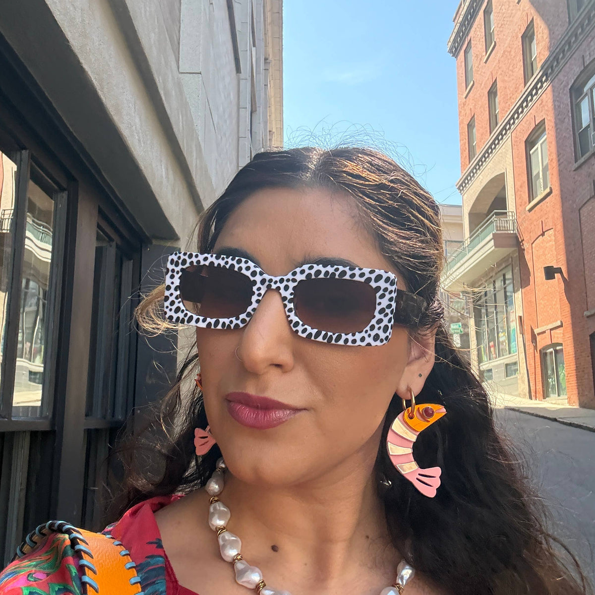 Spot Me If You Can Mixed Print Sunglasses