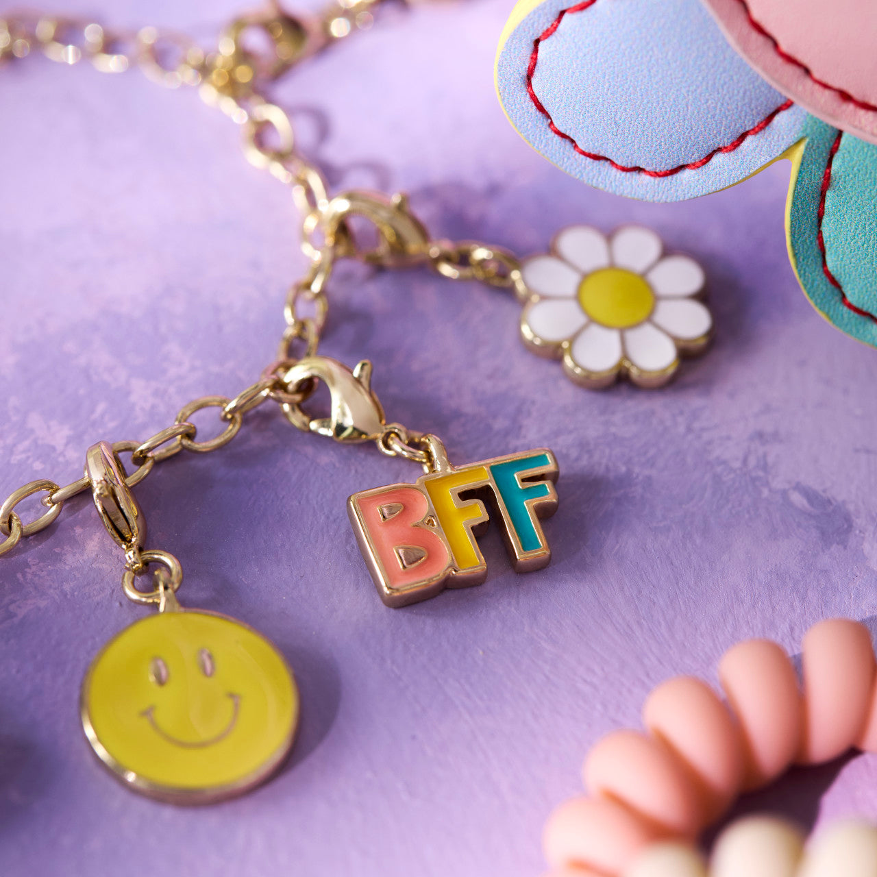 BFF Gold Charm Bracelet