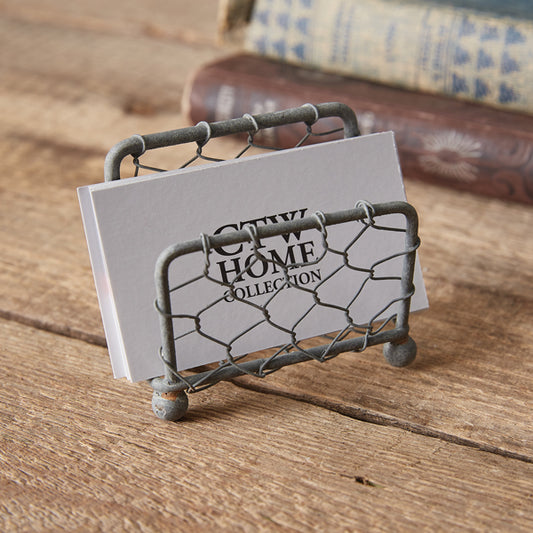 Chicken Wire Business Card Holder