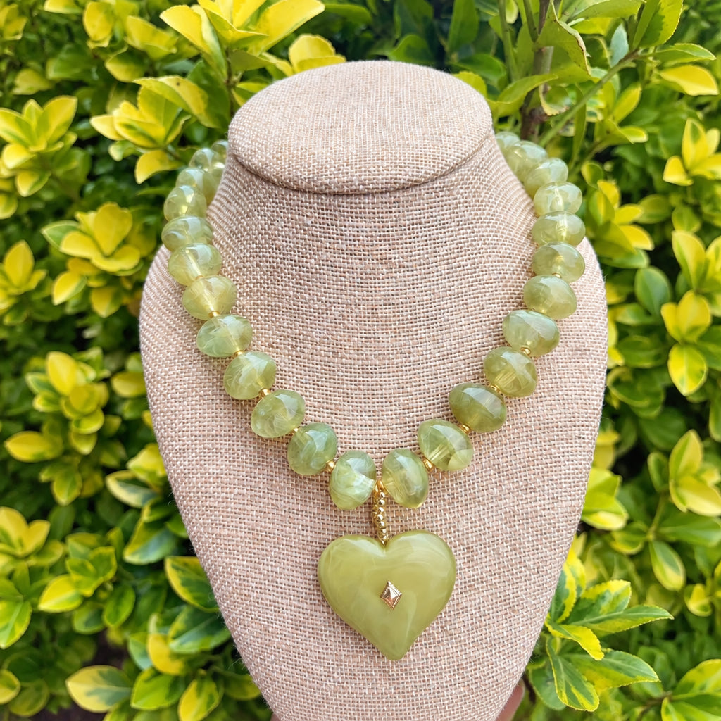 Green Heart Necklace