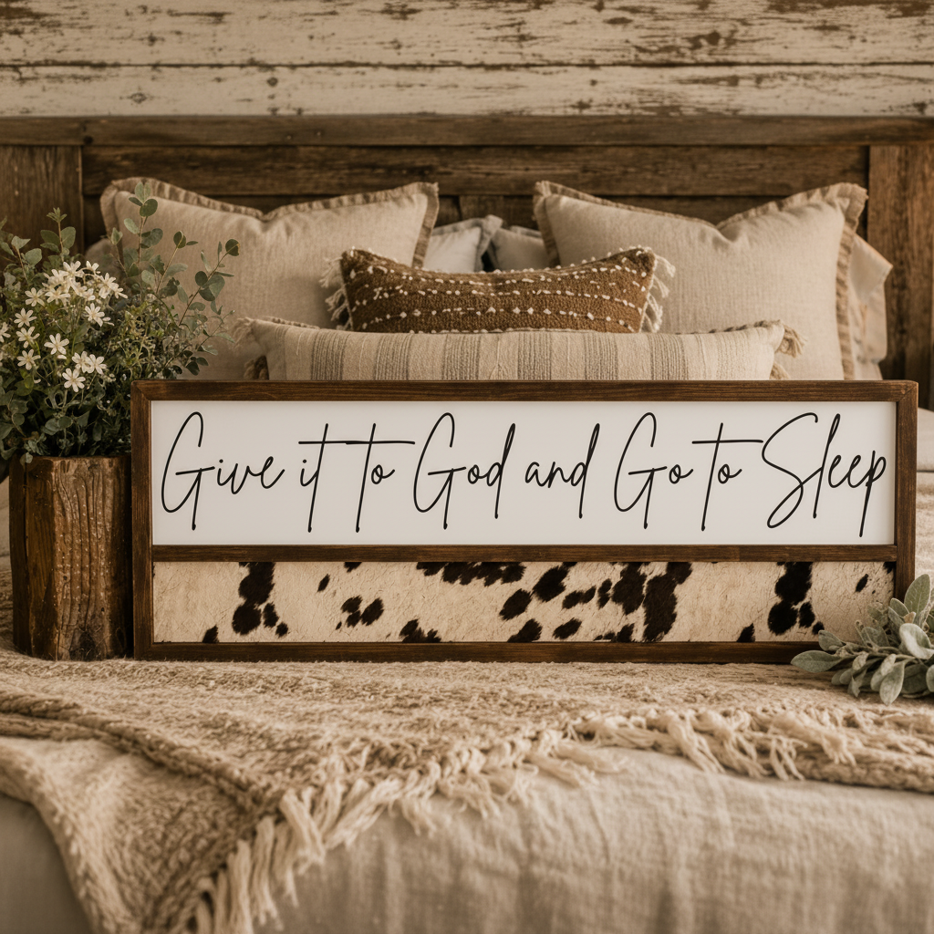 Western Slumber: Give it to God Rustic Christian Wall Decor