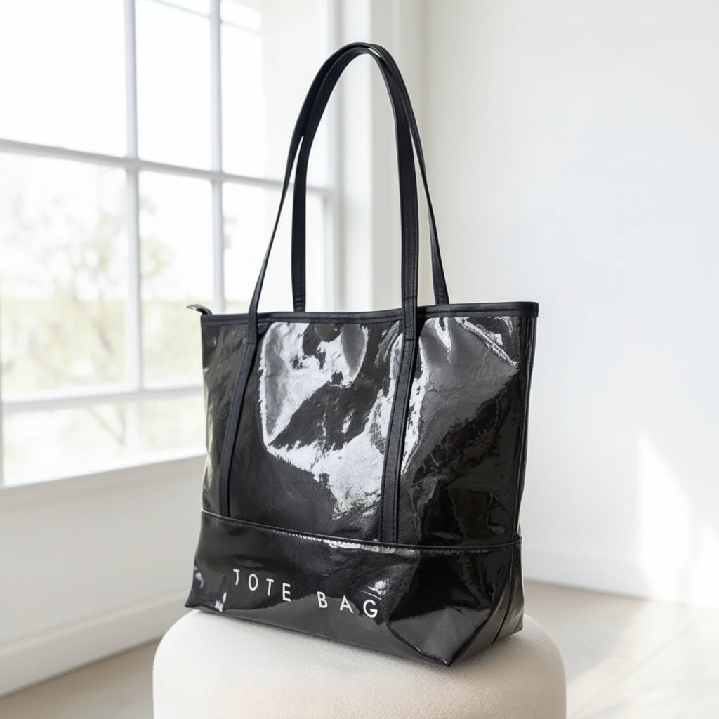 Black Shoulder Strap TOTE BAG