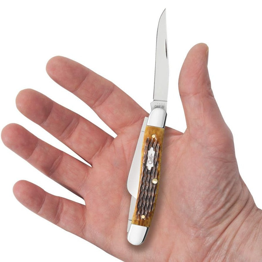 Rogers Corn Cob Jig Antique Bone Medium Stockman Pocket Knife