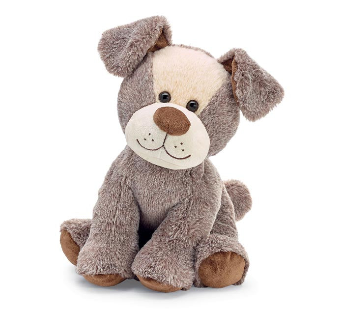 Plush Sitting Puppy with Big Brown Nose