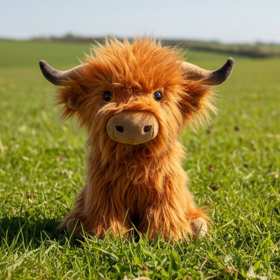 PLUSH LONG FUR HIGHLAND COW