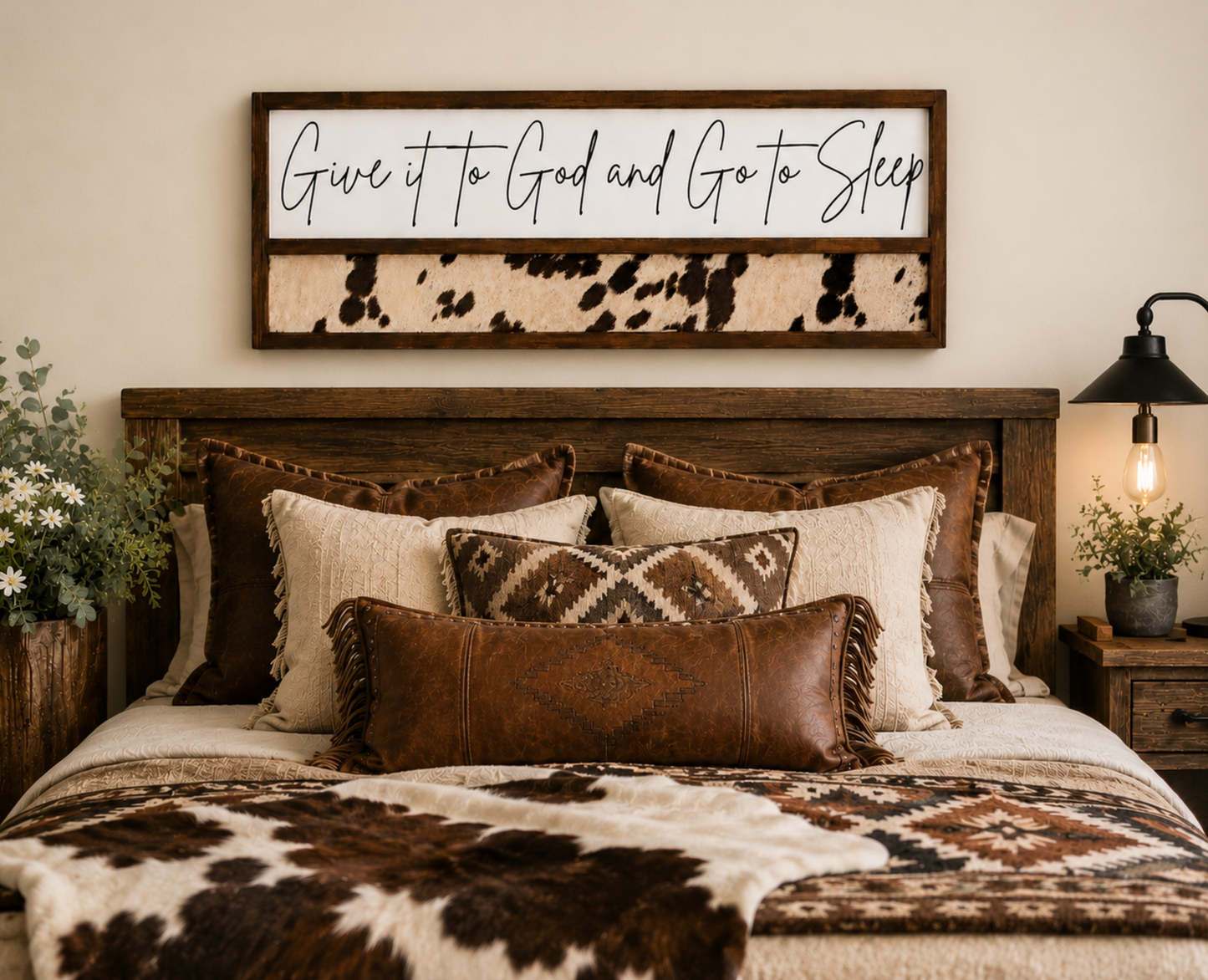 Western Slumber: Give it to God Rustic Christian Wall Decor
