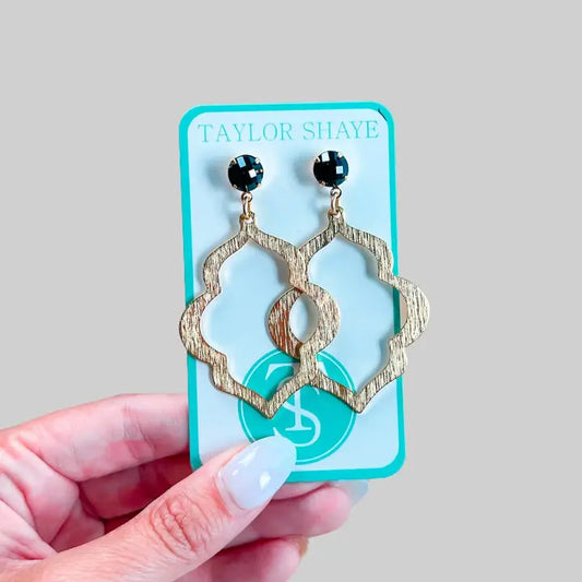 Gold Everyday Drops CZ Post Earrings