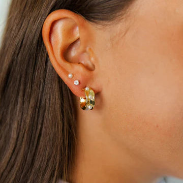 Aubrey Pearl Huggie Earrings