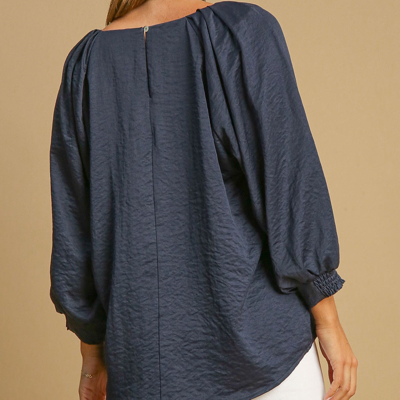 Round Neck High Low Top Midnight