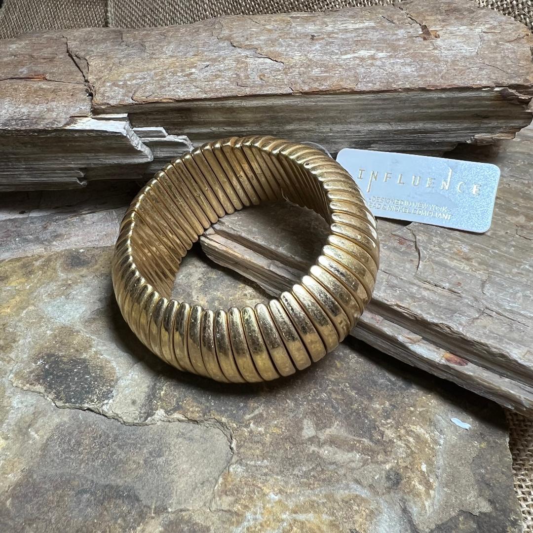 Bold Gold Stretch Bracelet