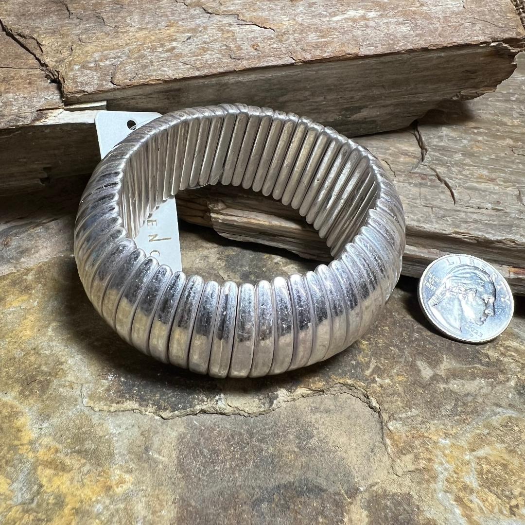 Bold Silver Stretch Bracelet