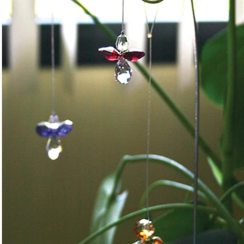 Crystal Guardian Angel Suncatcher - Aurora Borealis (April)