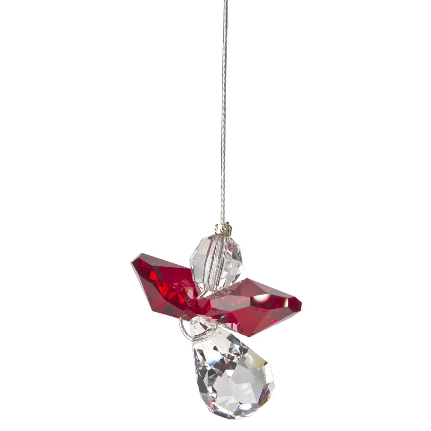 Crystal Guardian Angel Suncatcher - Garnet (January)