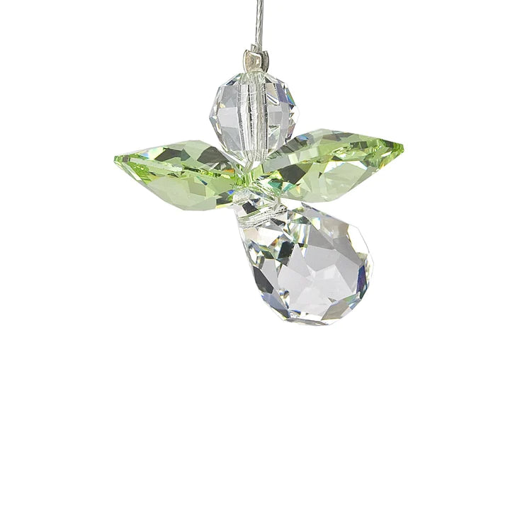 Crystal Guardian Angel Suncatcher - Peridot (August)