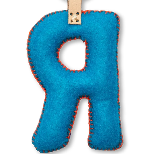 Turquoise Felt Alphabet Charms