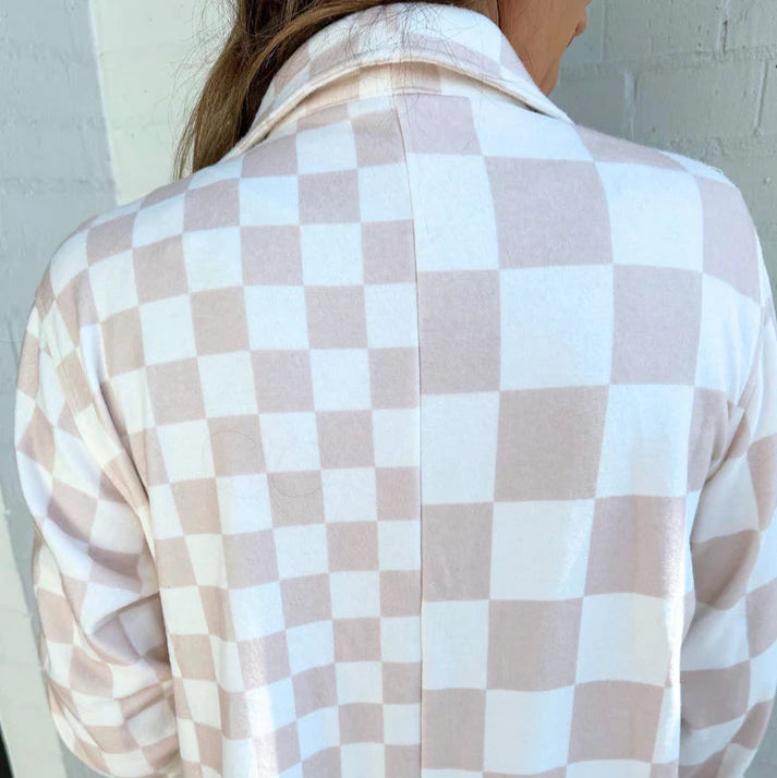 Chelsey Button Up Top Checkered