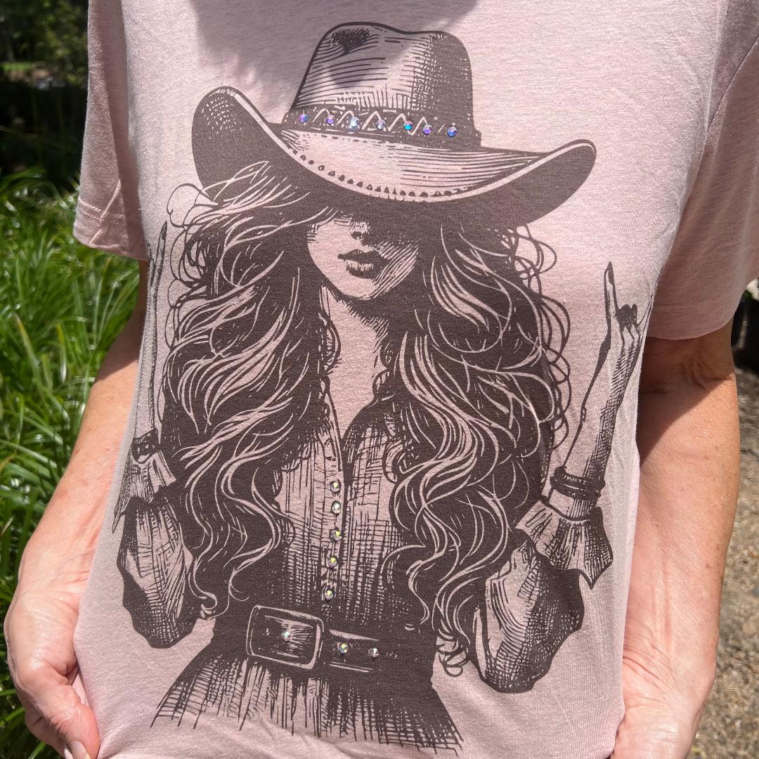 Cowgirl Rocker with Rhinestone Accents