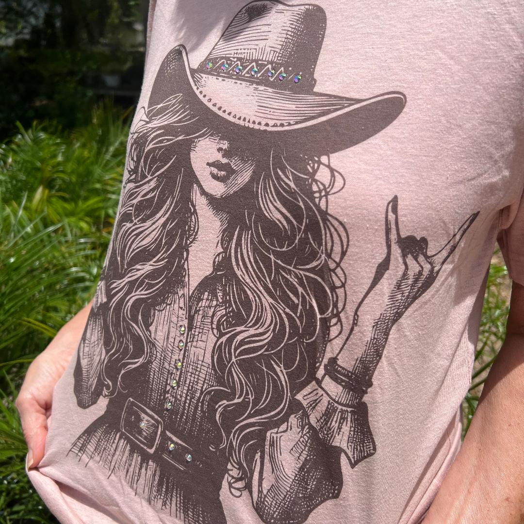 Cowgirl Rocker with Rhinestone Accents