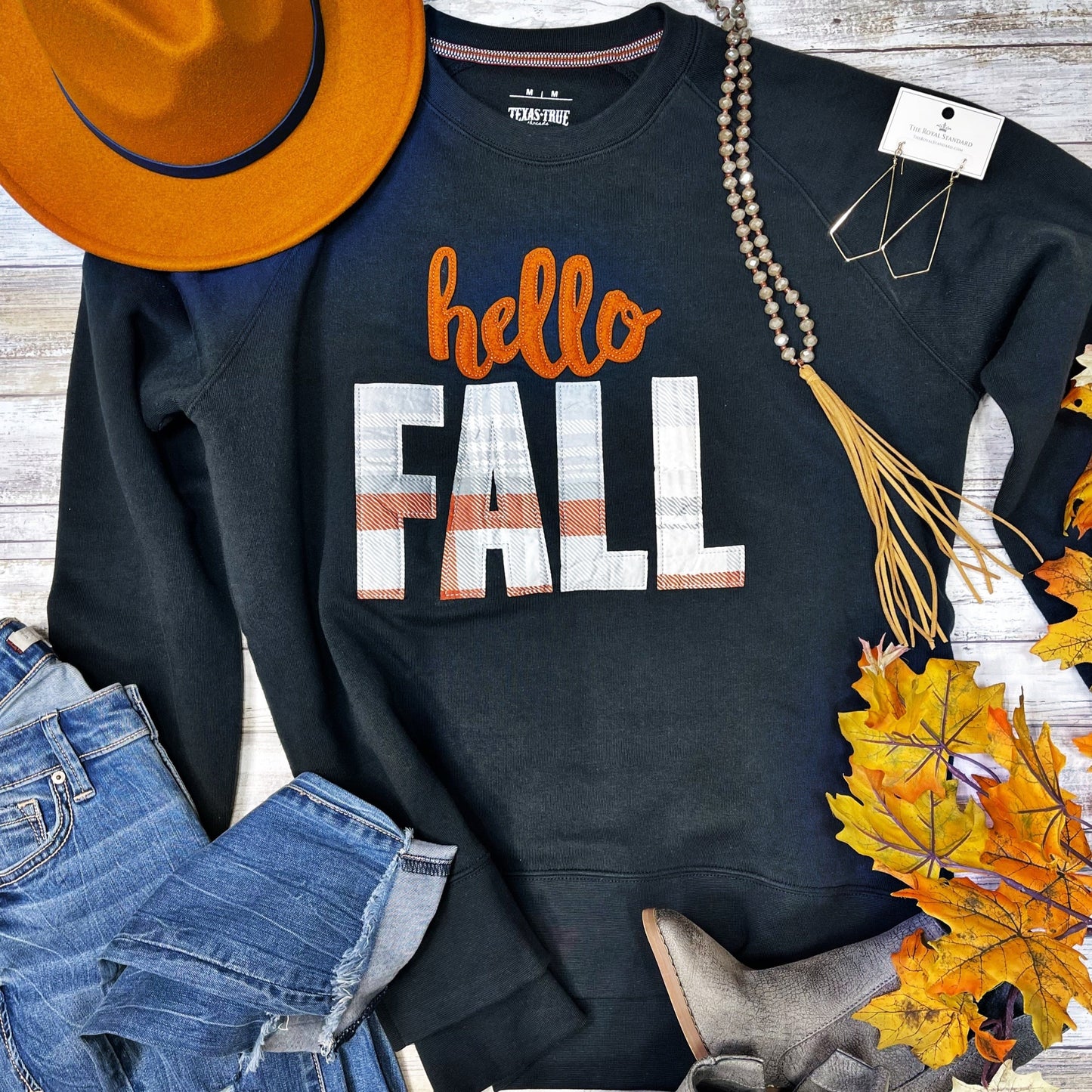 Sync Logic Hello Fall Applique Sweatshirt