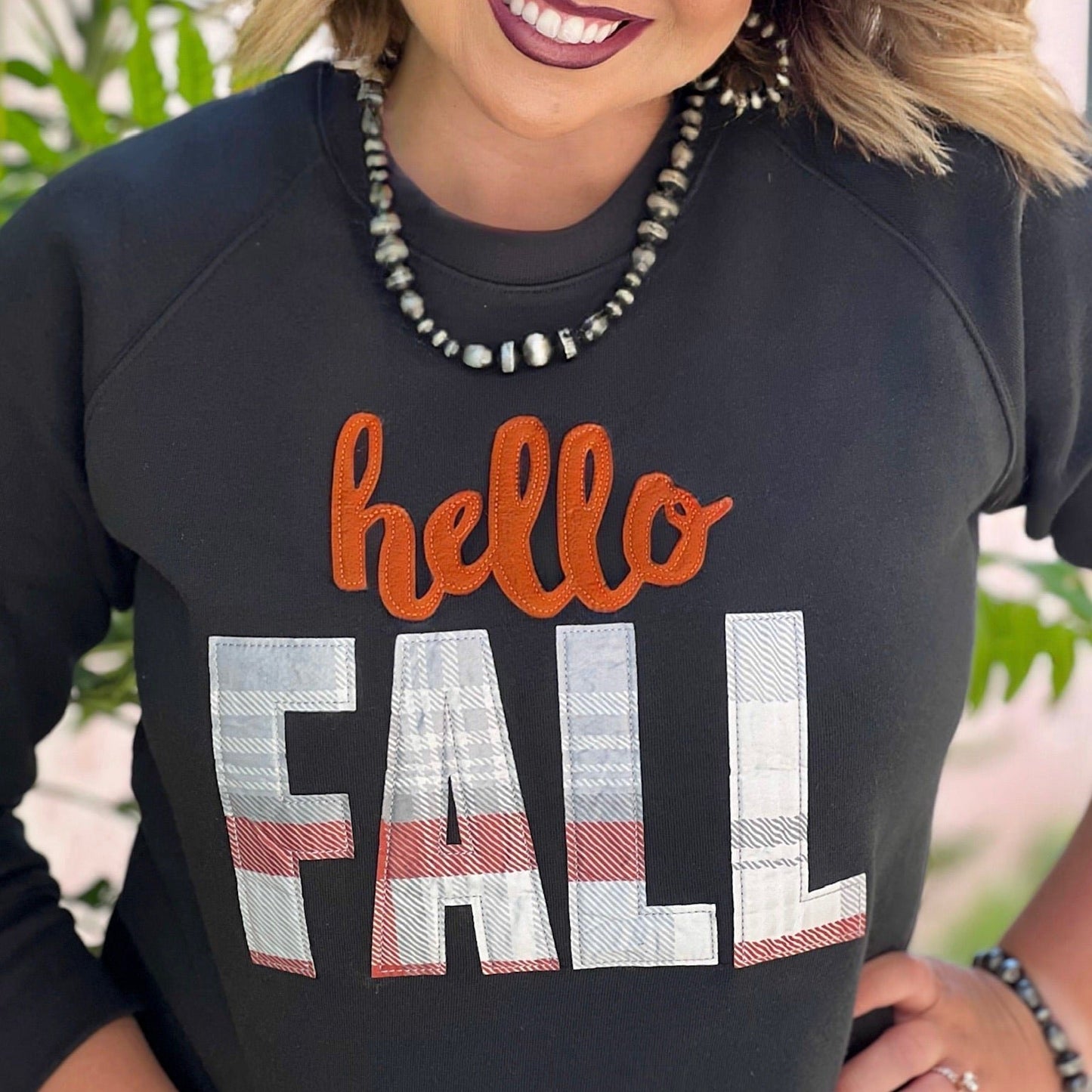 Sync Logic Hello Fall Applique Sweatshirt