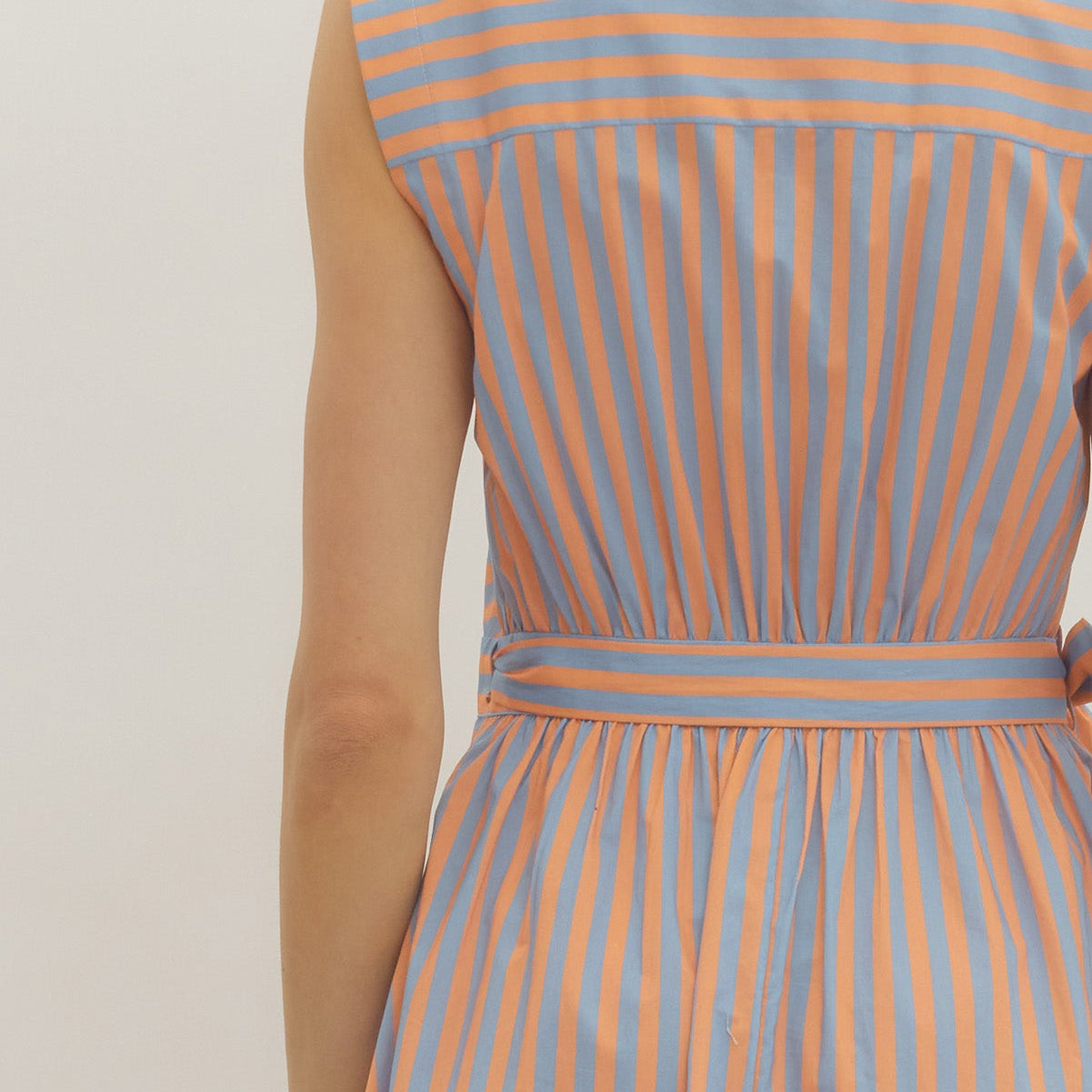 Entro Orange Striped Dress