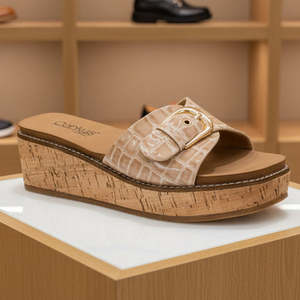 Corkys Reality Cognac Croco