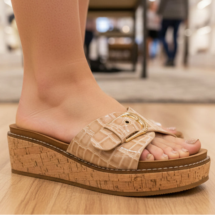 Corkys Reality Cognac Croco