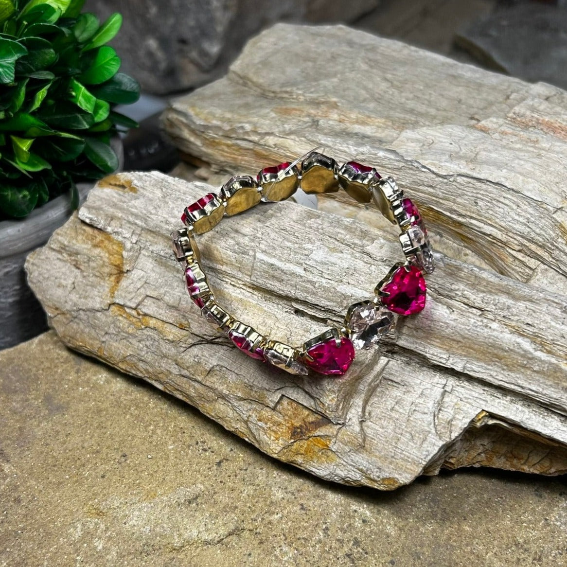 Valentine Heart Rhinestone Bracelet