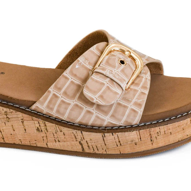 Corkys Reality Cognac Croco