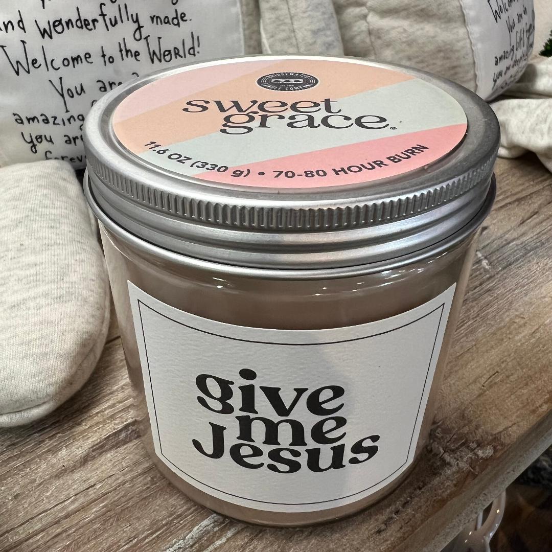 Sweet Grace Give Me Jesus "Faith  Collection" Jar Candle