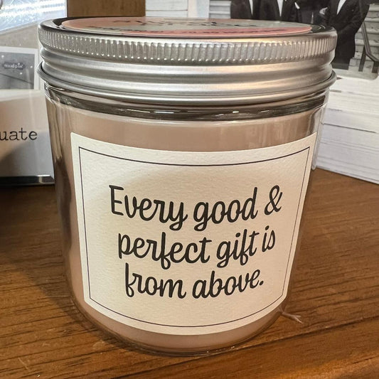 Sweet Grace, Every Good and Perfect Gift is From Above "Faith Collection" Jar Candle